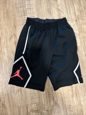 Jordan Black Shorts with Red Jumpman Logo
